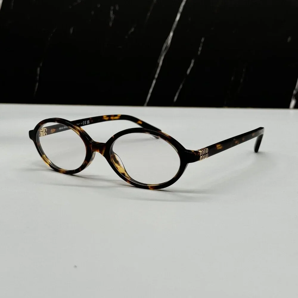 NEW MIU MIU MU 04ZS OVAL HAVANA BROWN EYEGLASSES MU04ZSF VAU08N WOMEN MIU MIU